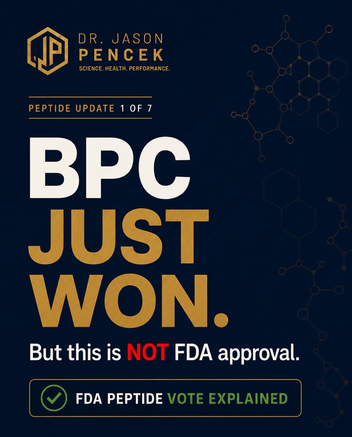 A Food and Drug Administration advisory committee voted to add BPC-157 to a drug compounding list — a move that brings the popular peptide one step closer to being legally available to