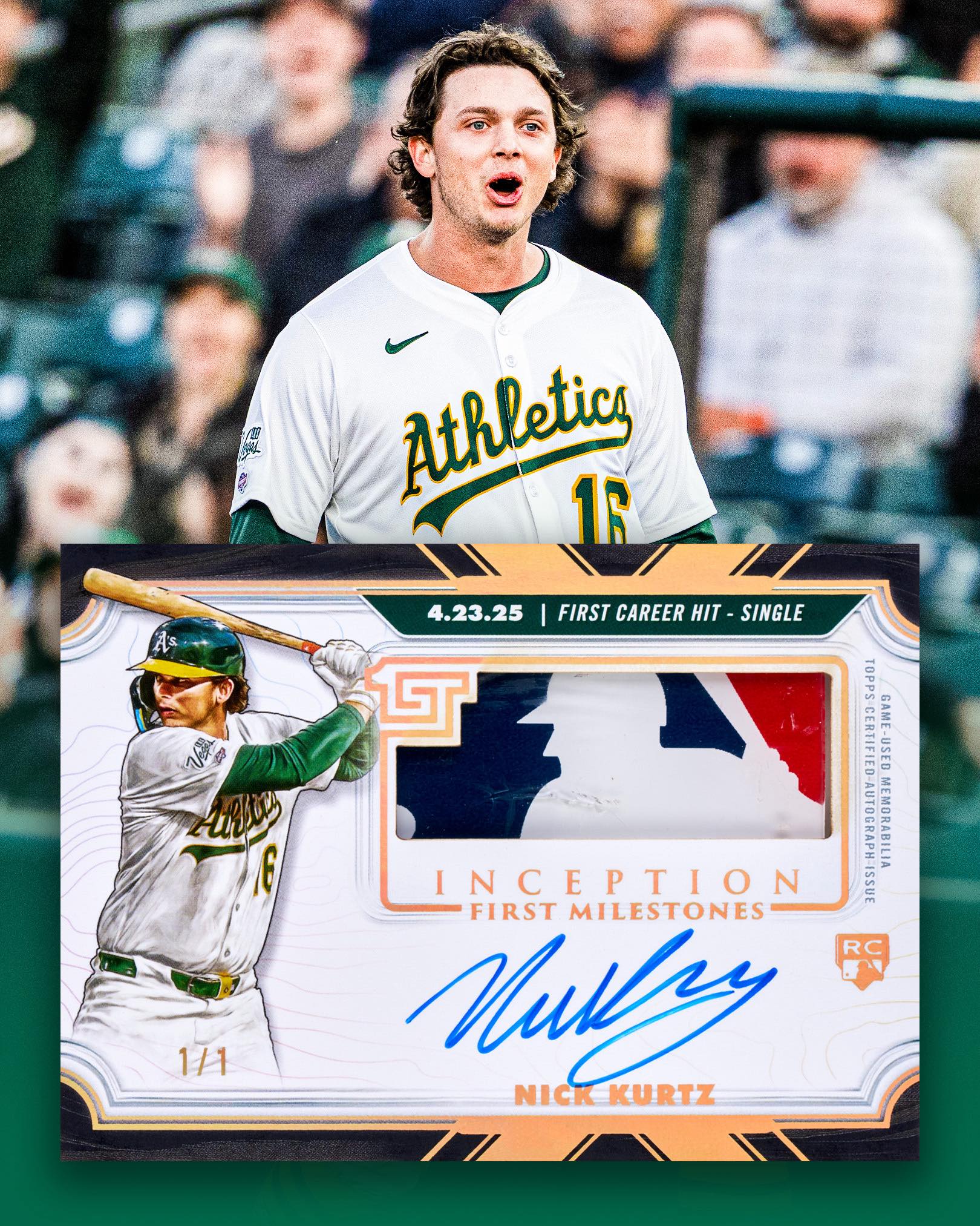 Nick Kurtz rookie Superfractor autograph ? (?: @ToroPulls)