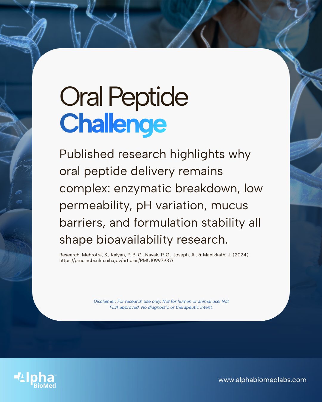 dihexa oral bioavailability or solubility issues Our catalog snapshot highlights frequently ordered research peptides and blends used for pathway interrogation in controlled laboratory models. Wolverine Blend is evaluated for combined incretin-pathway signaling readouts; BPC-157 is examined for cell Why is everyone talking