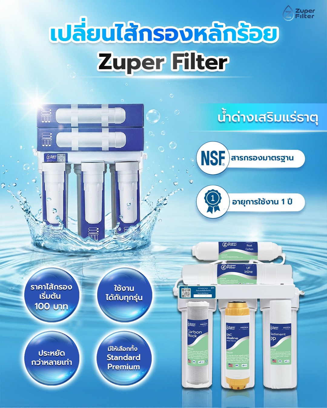 Zuper Filter น้ำสะอาด เพื่อสุขภาพที่ดี