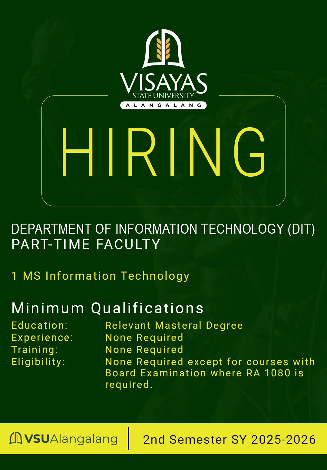 Visayas State... - Visayas State University Alangalang