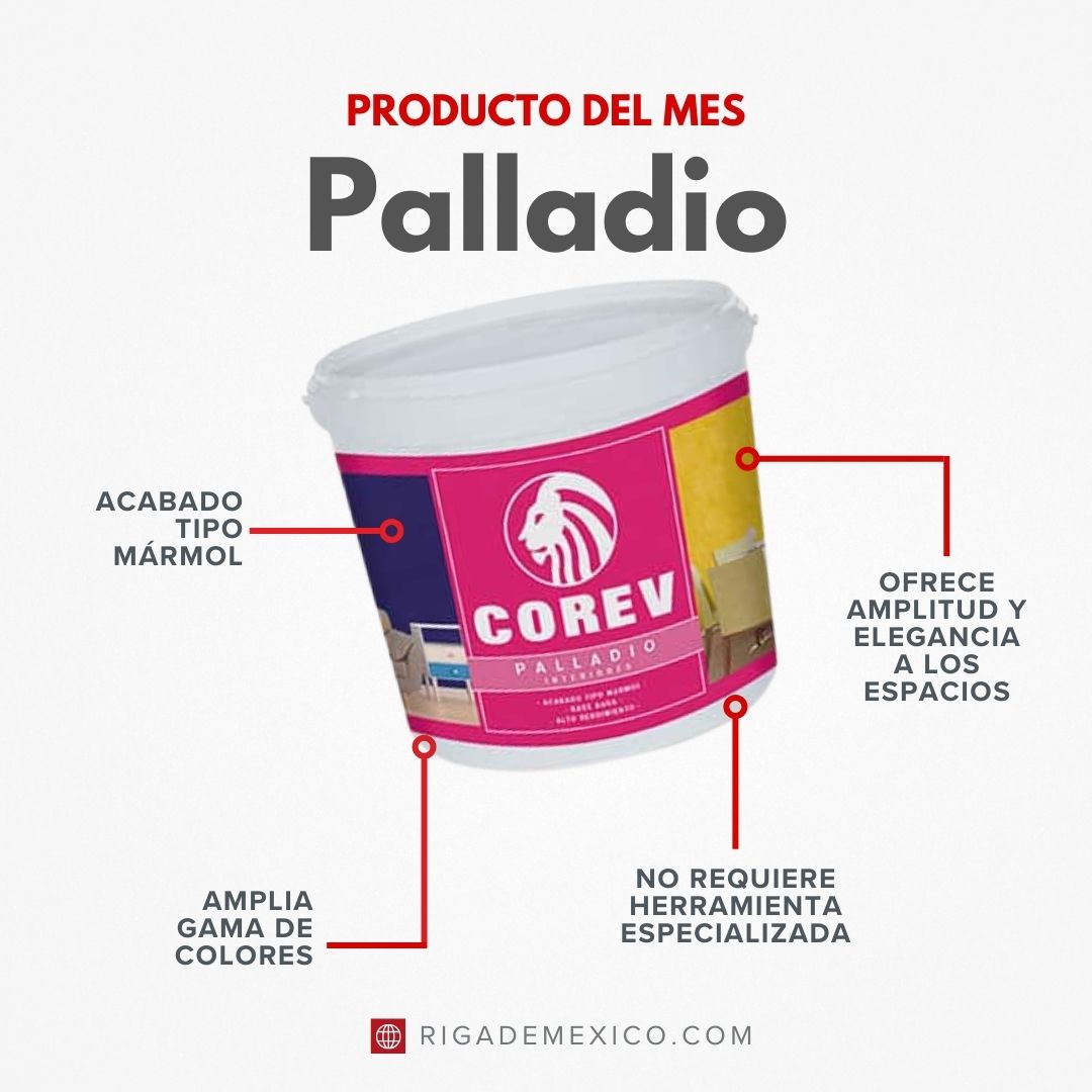 Riga - Palladio es un recubrimiento de apariencia tipo mármol de Corev ...