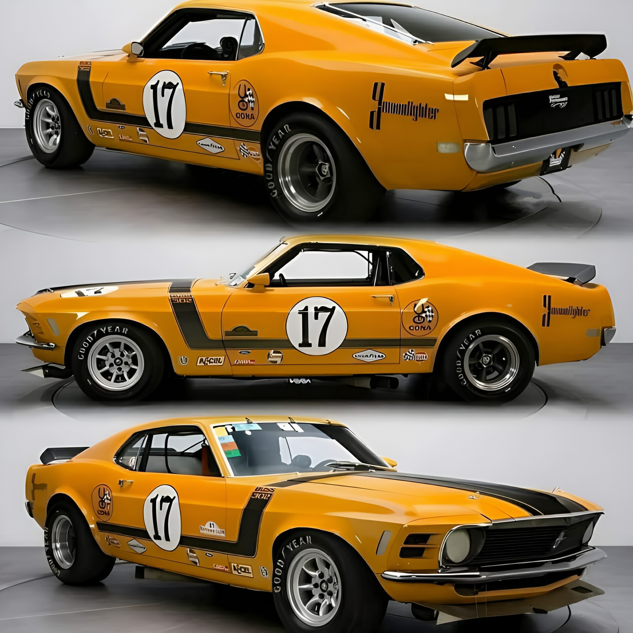 American - 🍁🍂🍁 The car in the image is a 1970 Ford Mustang Boss 302 ...
