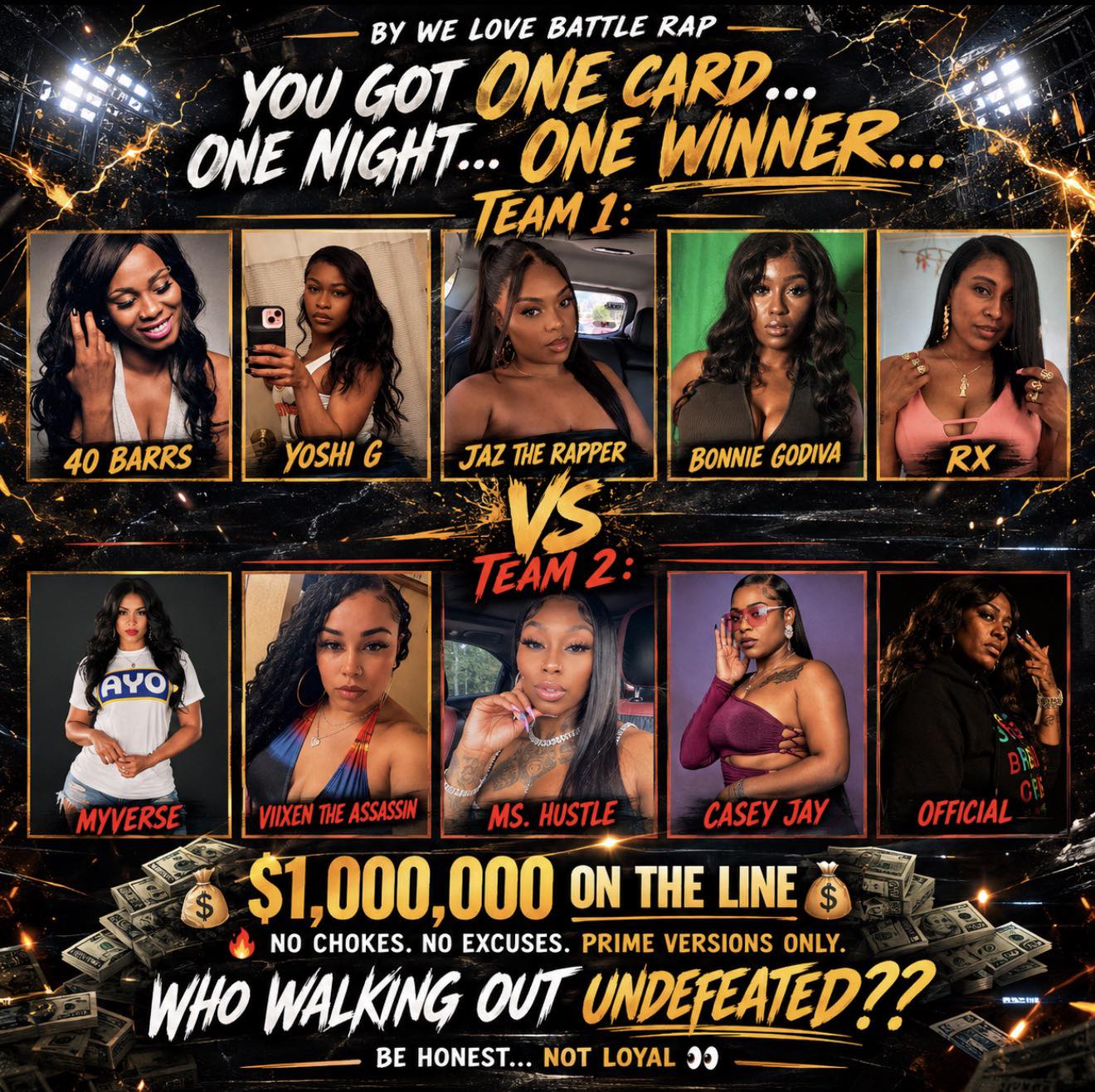 Who will win the $1,000,000 battle rap tournament?