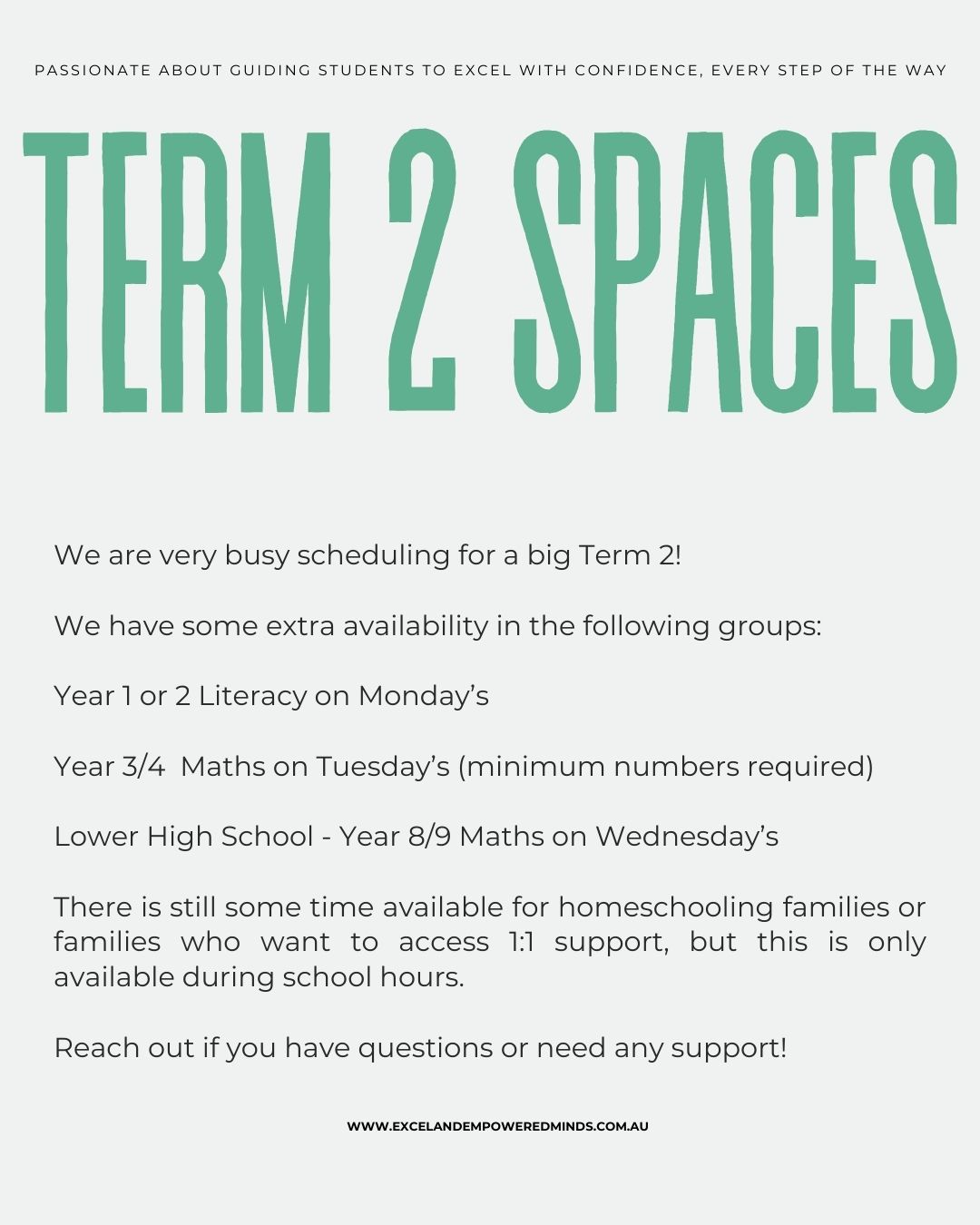 Excel - 📣 Term 2 is nearly here—and we’re in full swing with scheduling ...