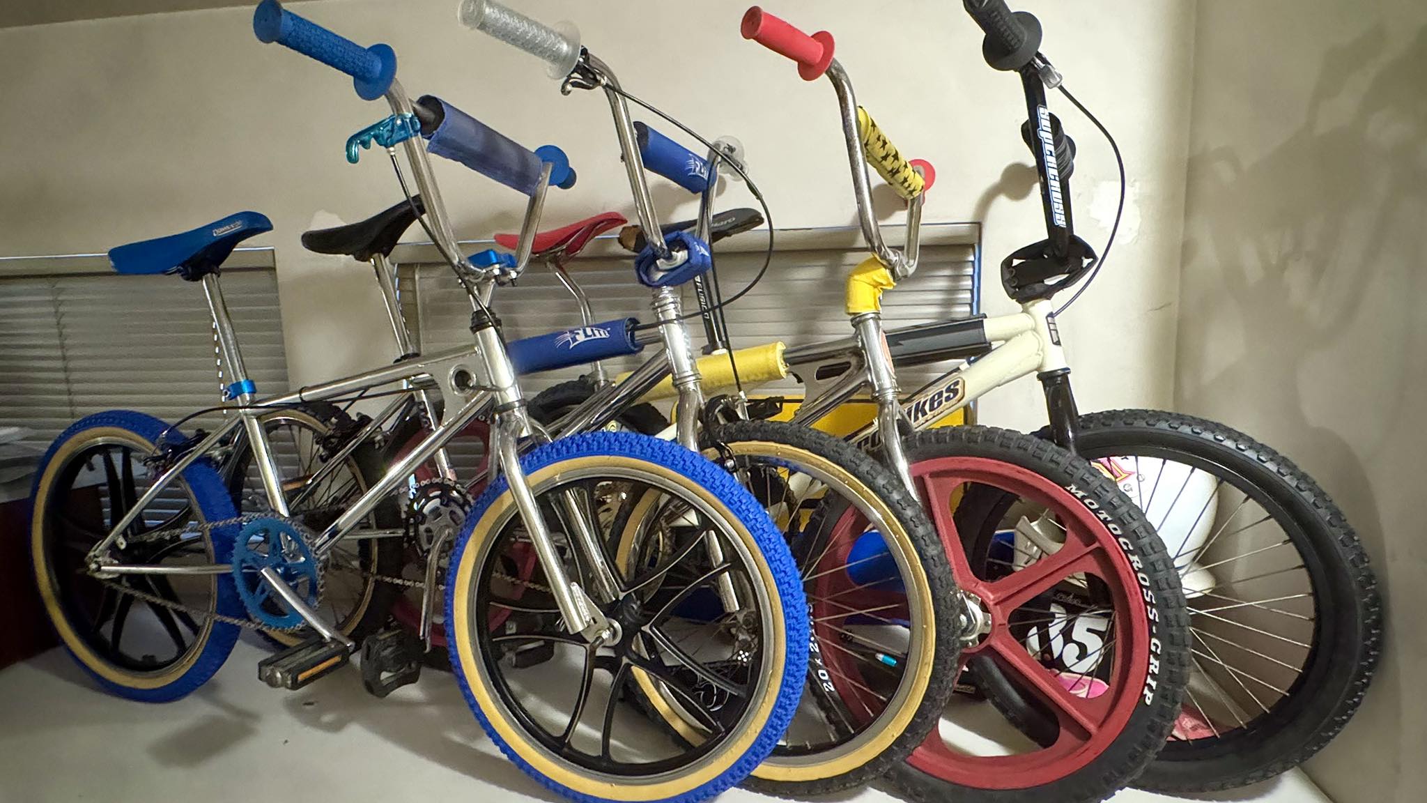 Current bmx bikes minus my sweet huffy trash find.