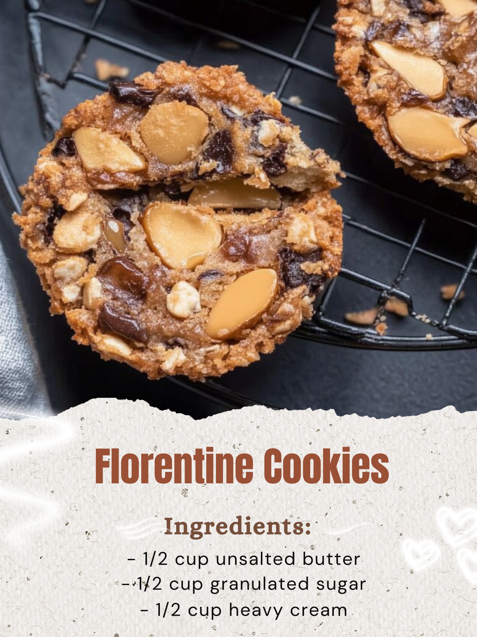 Recipe for Florentine Cookies from Pastries Ala Carte?