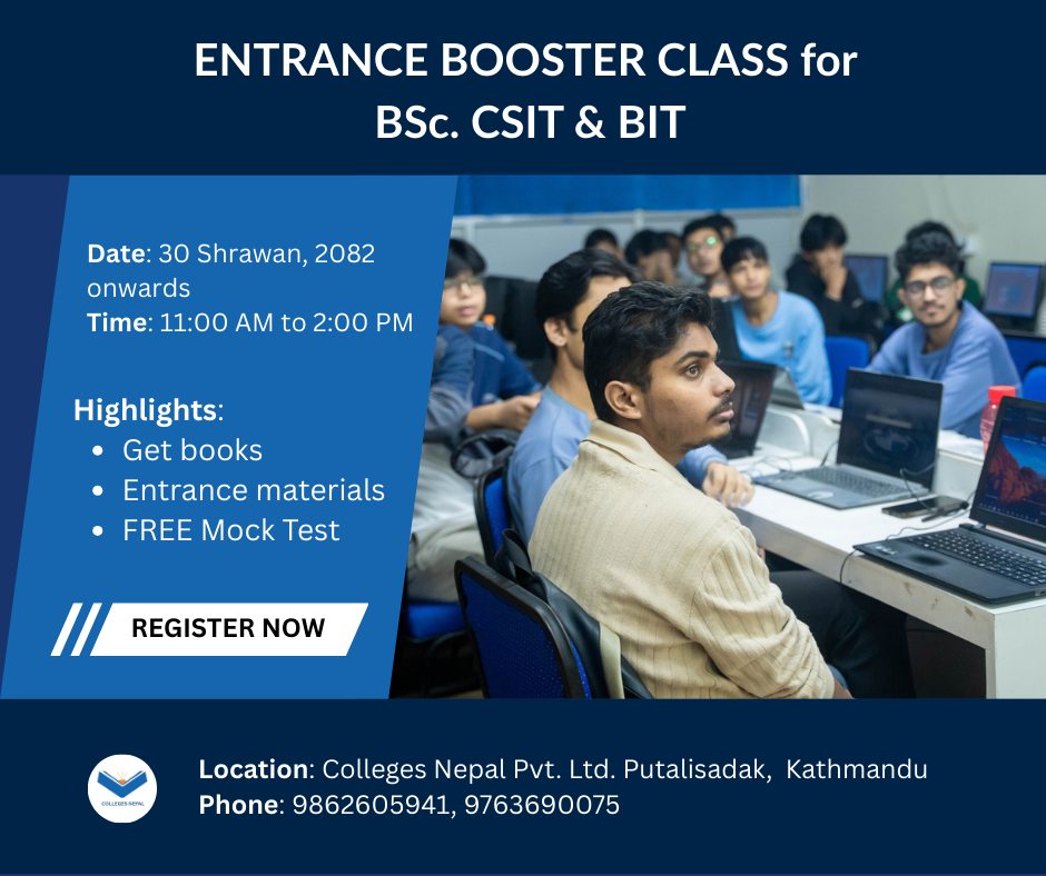 TU - Entrance Booster Class for BSc. CSIT and BIT, from 30 Shrawan ...