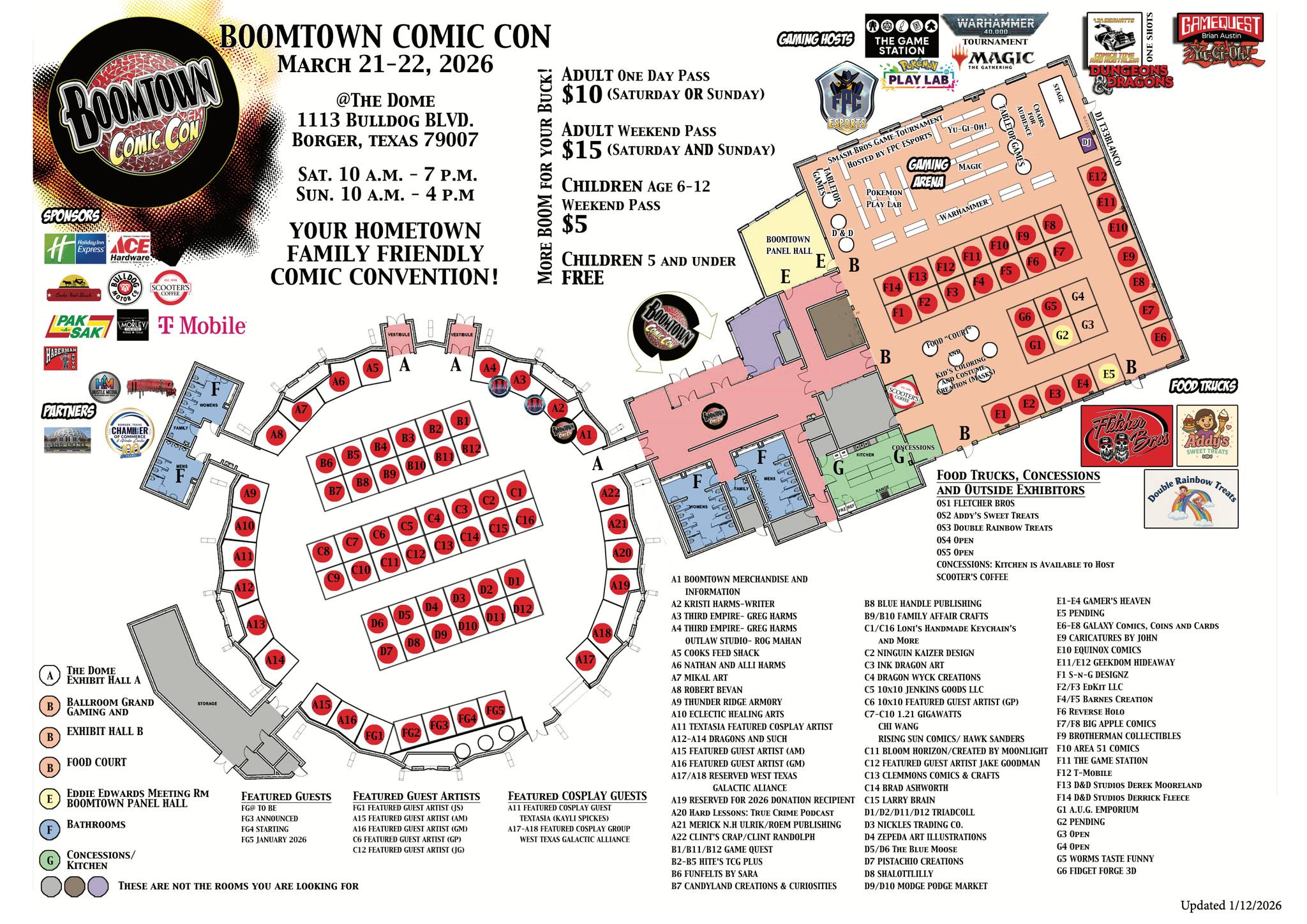 Updated floor map for the Boomtown... - Boomtown Comic Con | Facebook