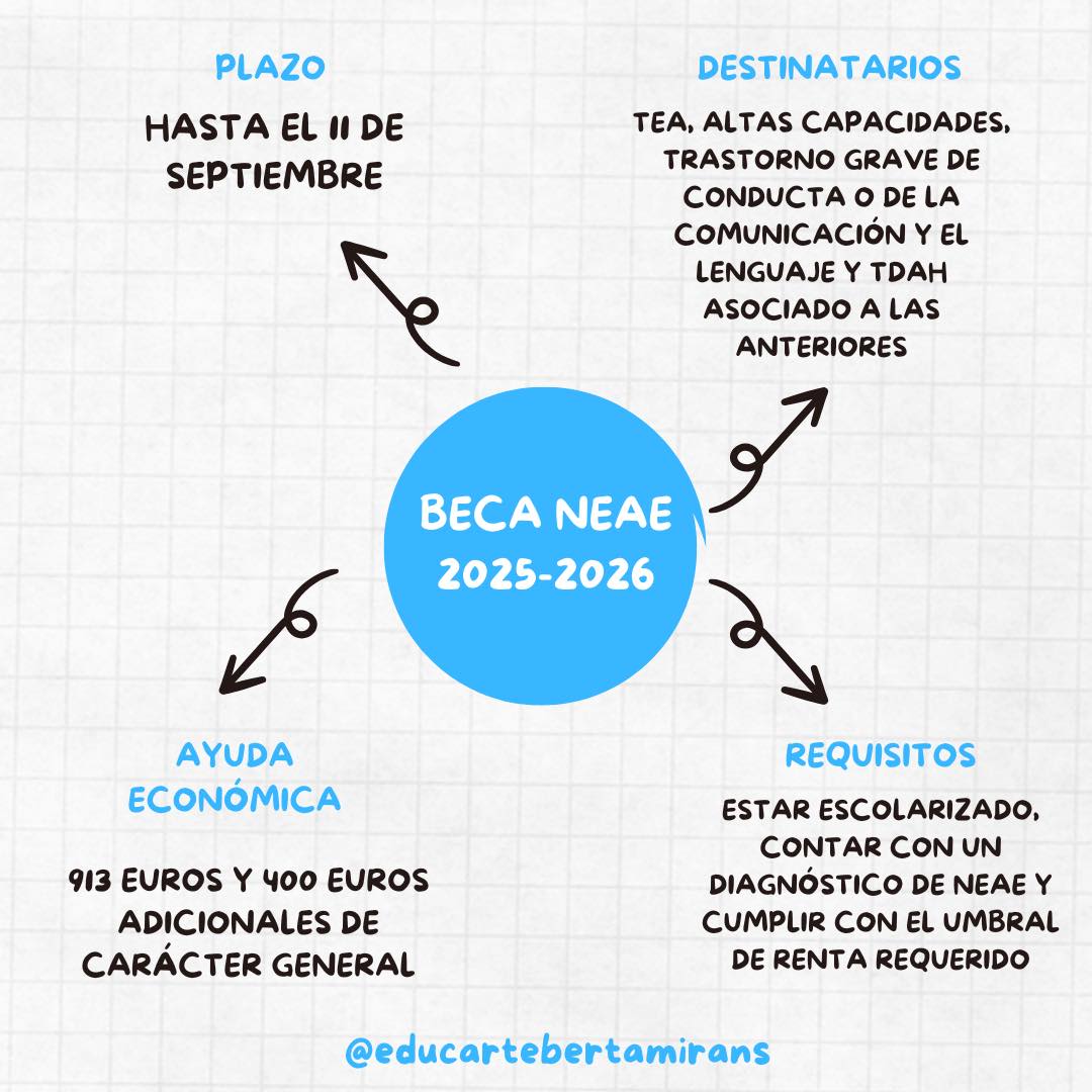 EducArte - ⚠️🚨 BECA NEAE 2025-2026 ⚠️🚨 El plazo de solicitud de la beca ...