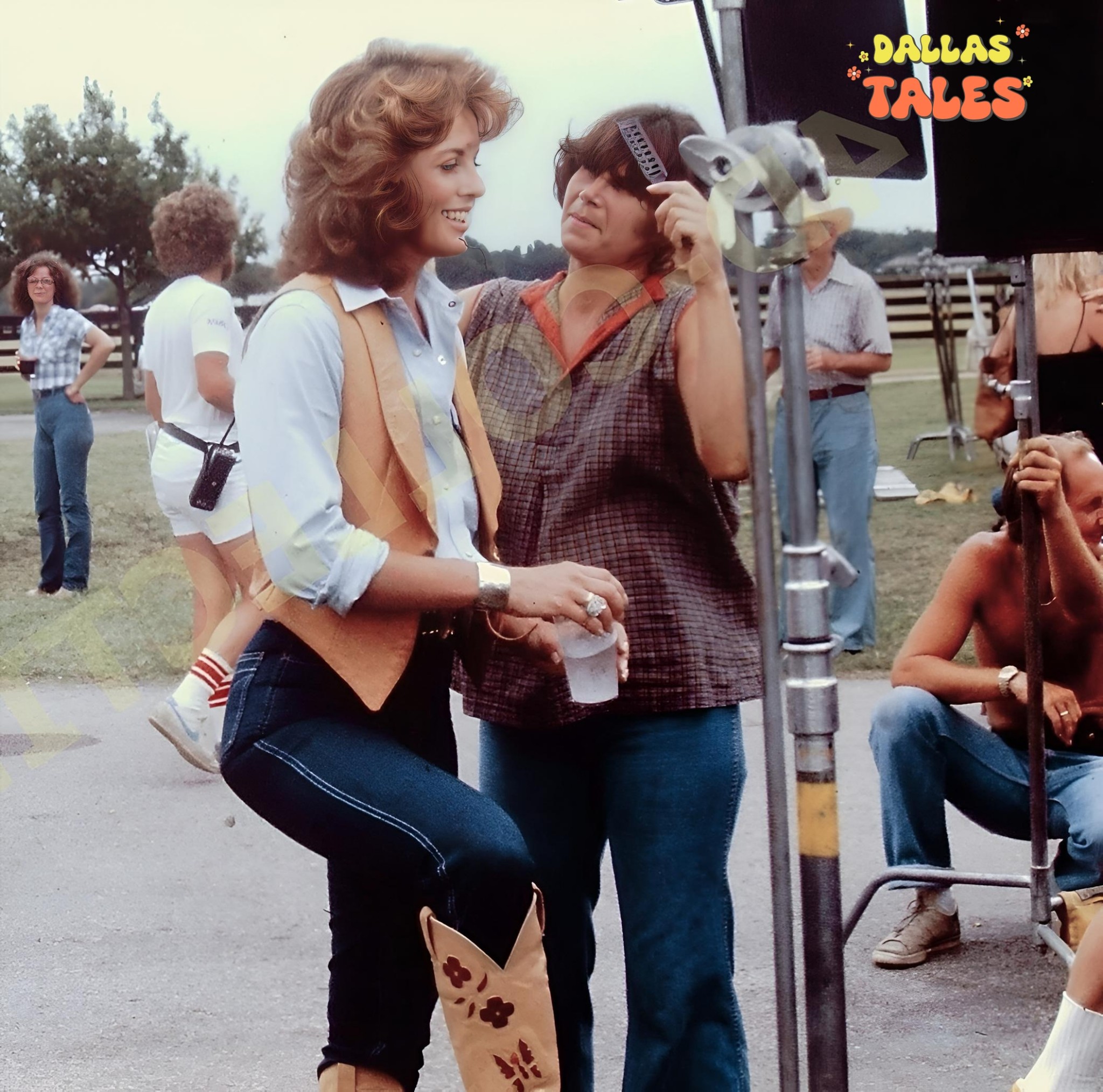 Dallas - Linda Grey at Southfork Ranch in 1979 filming the Ewing Rodeo ...