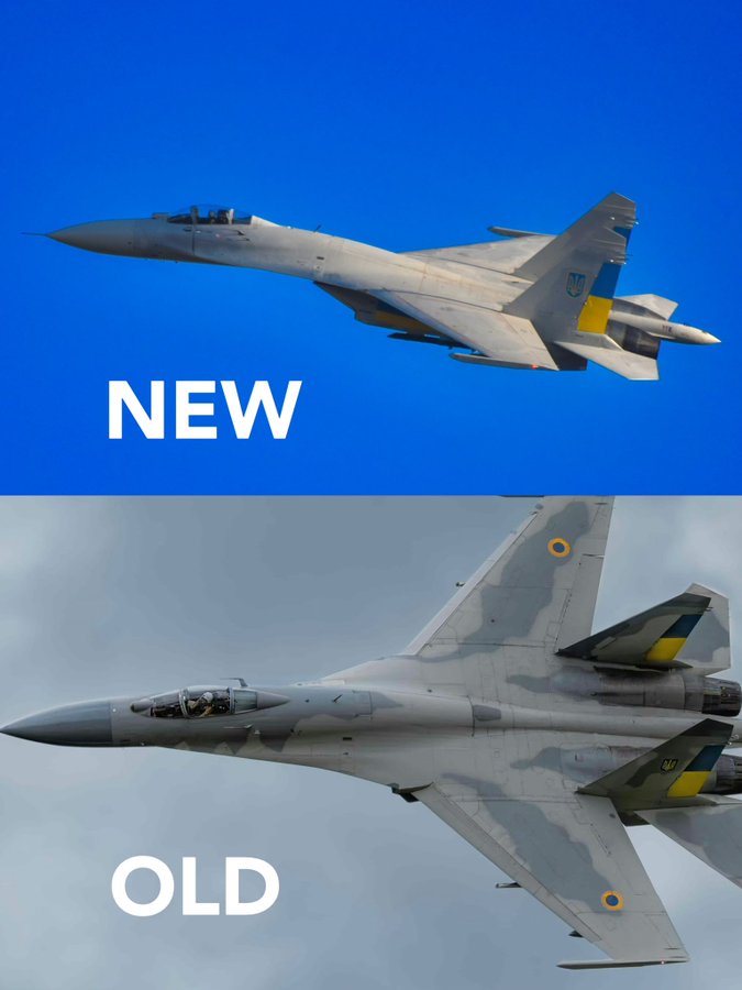 military news - Ukrainian Air Froce Su-27's two-tone F-15... | Facebook