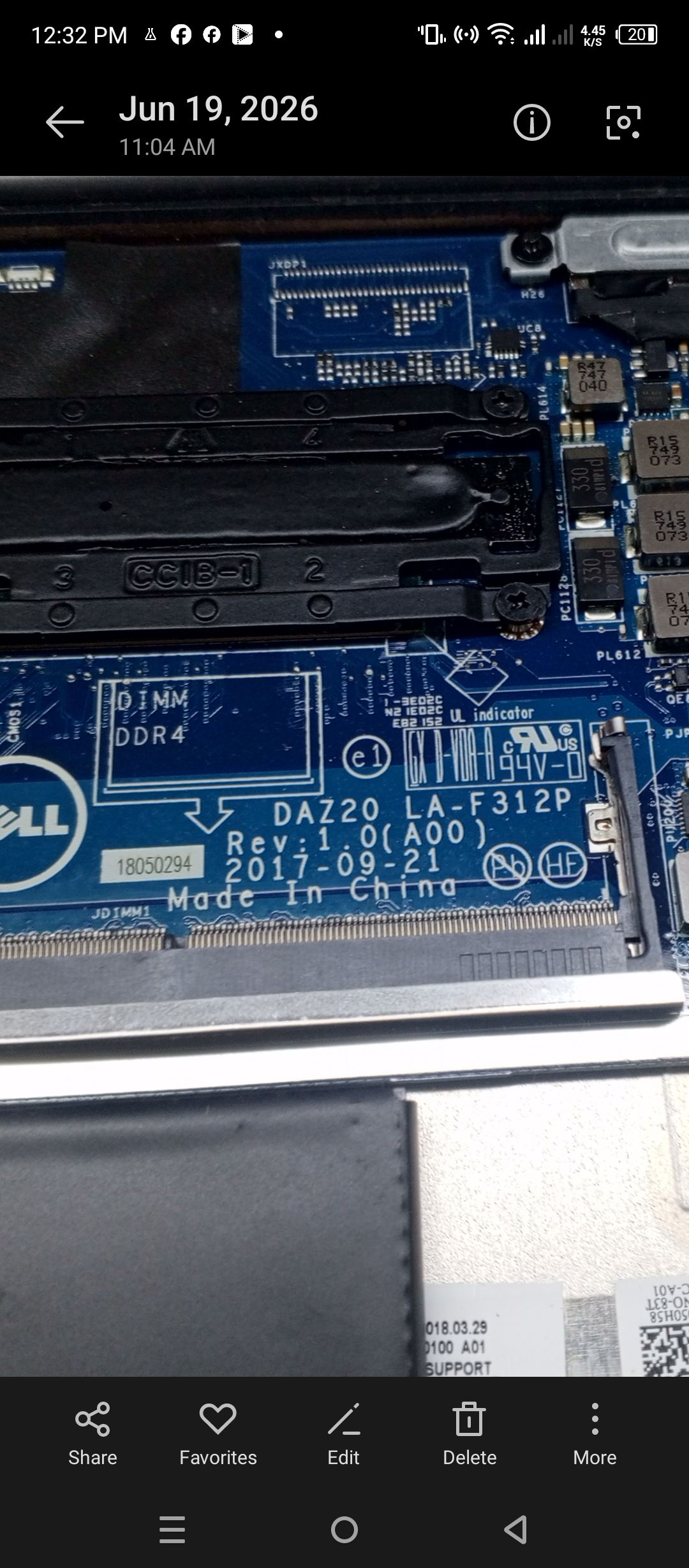 Dell Latitude 7290 BIOS update help for DAZ20 LA-F312P rev.1.0(A00)