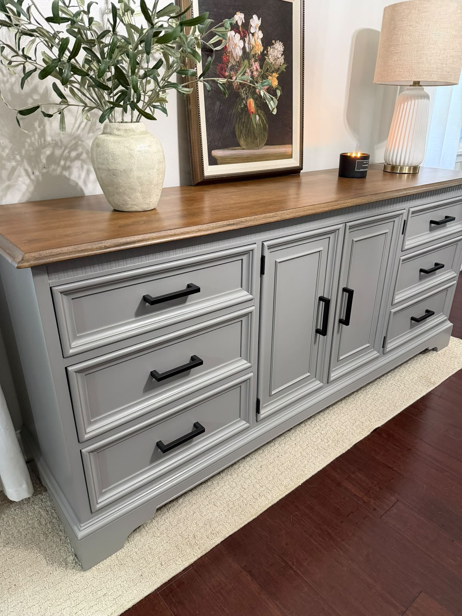 What color to paint furniture with light grey walls?