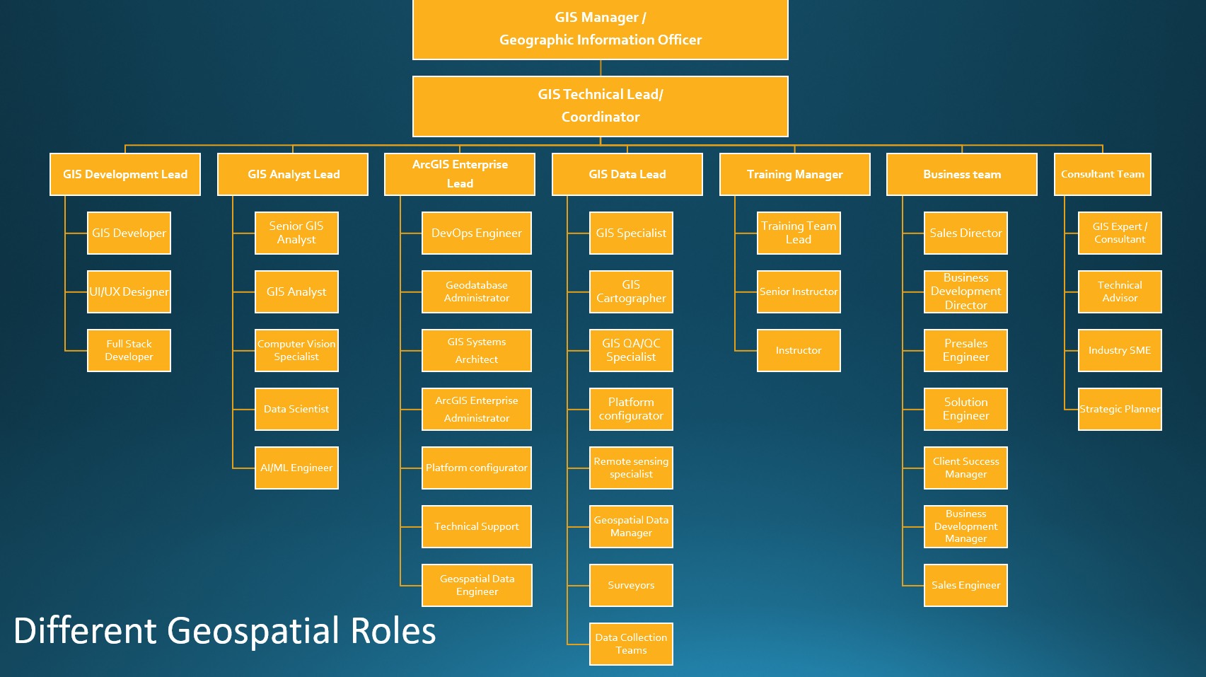 Curated visual reference: Geospatial Consultant Job Description Reference: Sherif 𝐃𝐢𝐟𝐟𝐞𝐫𝐞𝐧𝐭 𝐆𝐞𝐨𝐬𝐩𝐚𝐭𝐢𝐚𝐥 𝐑𝐨𝐥𝐞𝐬 𝐚𝐧𝐝 𝐉𝐨𝐛 𝐓𝐢𝐭𝐥𝐞𝐬 كثير من الزملاء