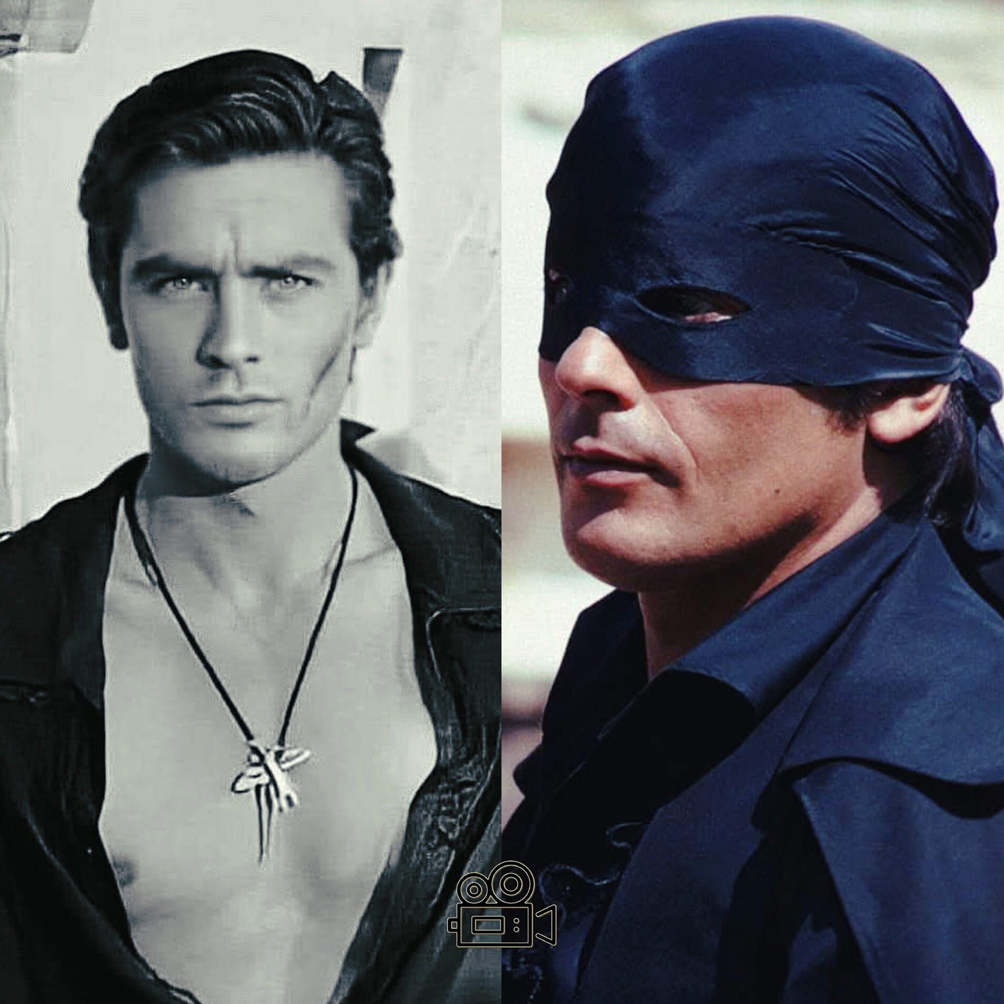 Alain Delon on the set of Zorro, 1975 🖤