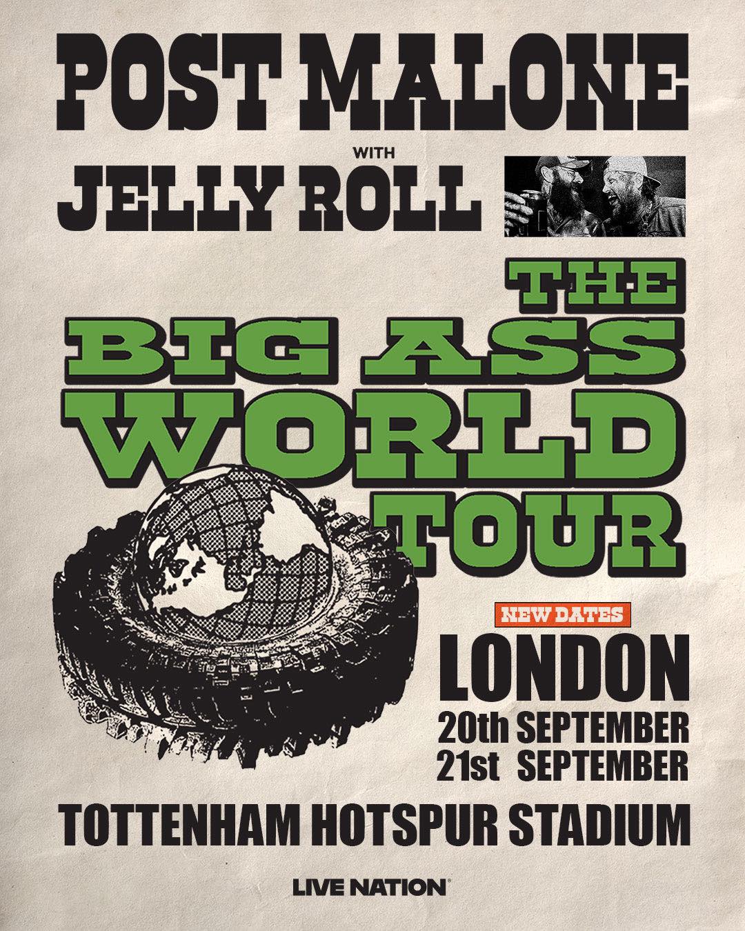 Extra Posty - LONDON 🇬🇧 Post Malone brings The BIG ASS... | Facebook