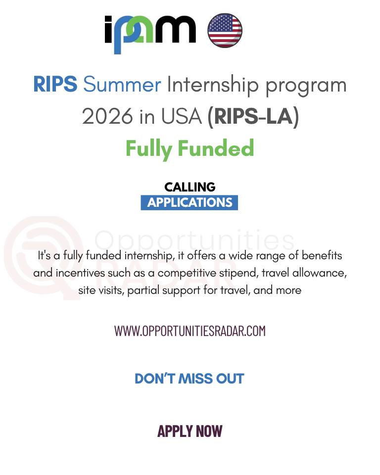 RIPS Summer Internship 2026 in the... - Opportunities Radar | Facebook