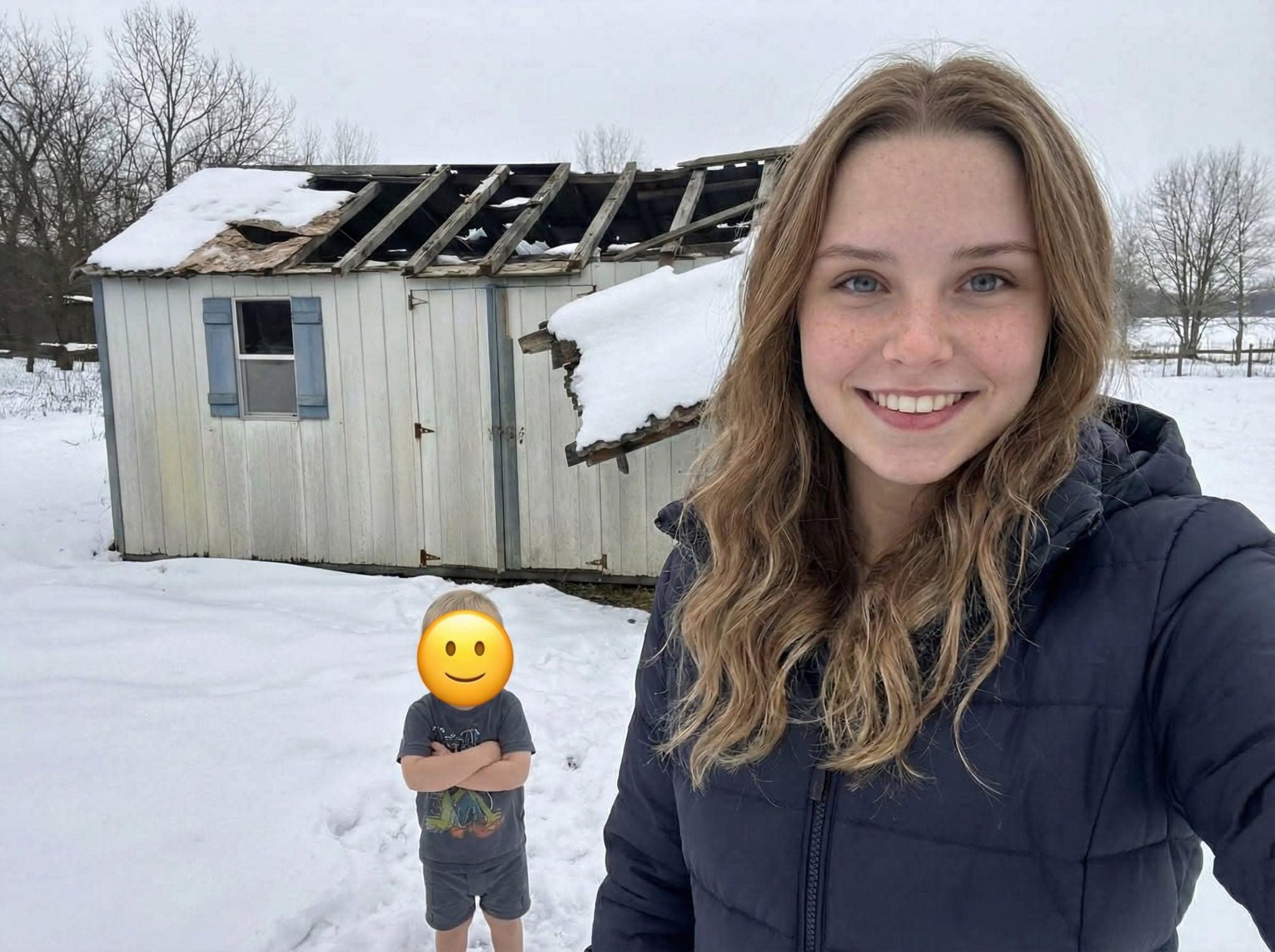 Nevaeh - All that patch work we did on Shed Babbys house after CPS was ...