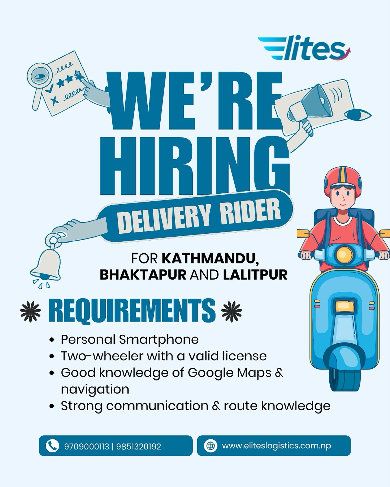 🛵 WE’RE HIRING – DELIVERY RIDERS... - Elites Logistics | Facebook