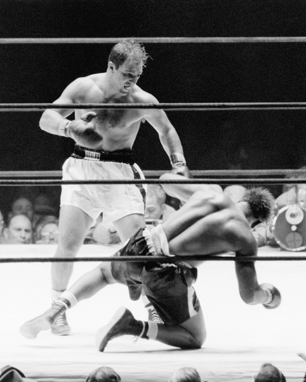 Rocky - 9/21/1955. New York. Heavyweight Champion Rocky Marciano drives ...