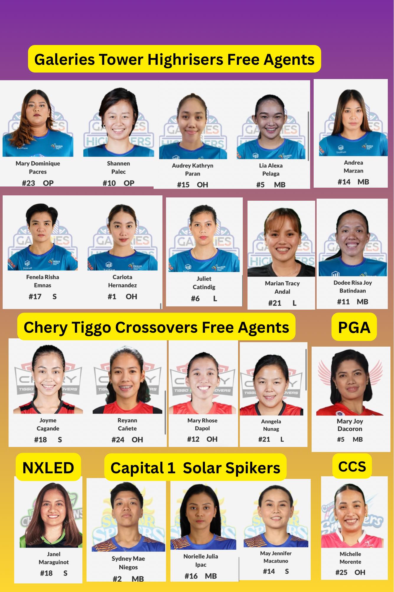 Alicia - Sad for these 20 volleyball players na still free agents! Di ...
