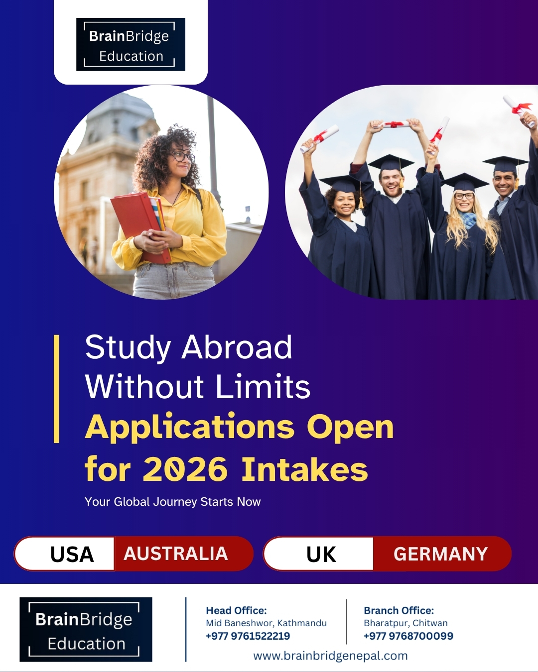 BrainBridge - 🌍 Study Abroad Without Limits! ️ Applications are now ...