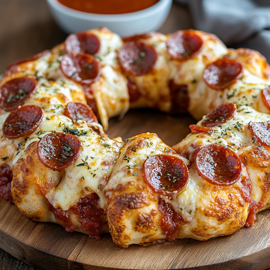 Cheese It Up - Pepperoni Pull-Apart Pizza Ring 🍕🧄🧀 The... | Facebook