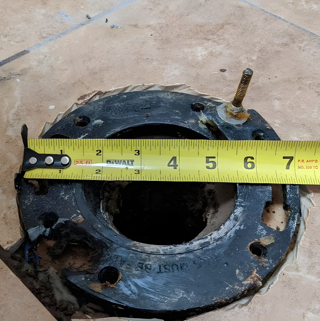 replumb - Try to install a toilet today, and broke the toilet flange ...