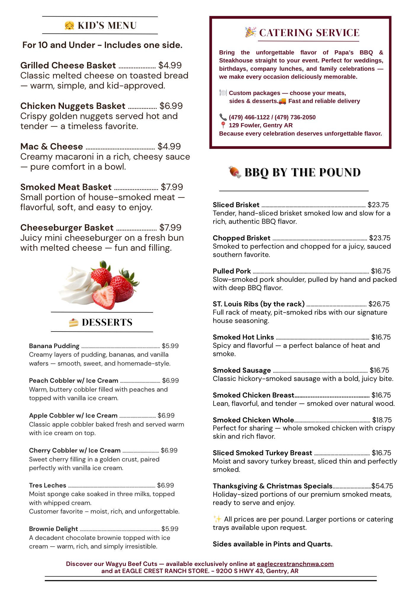Papa’s - You asked for it — here it is! Our full menu is now available ...