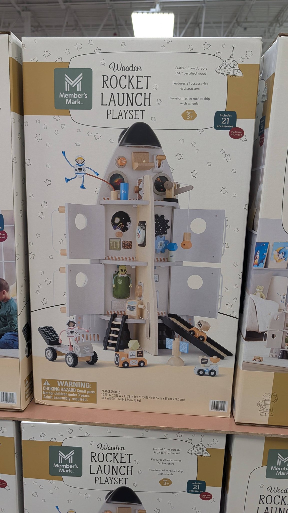 Member's Mark wooden rocket launch playset at Sam's Club in