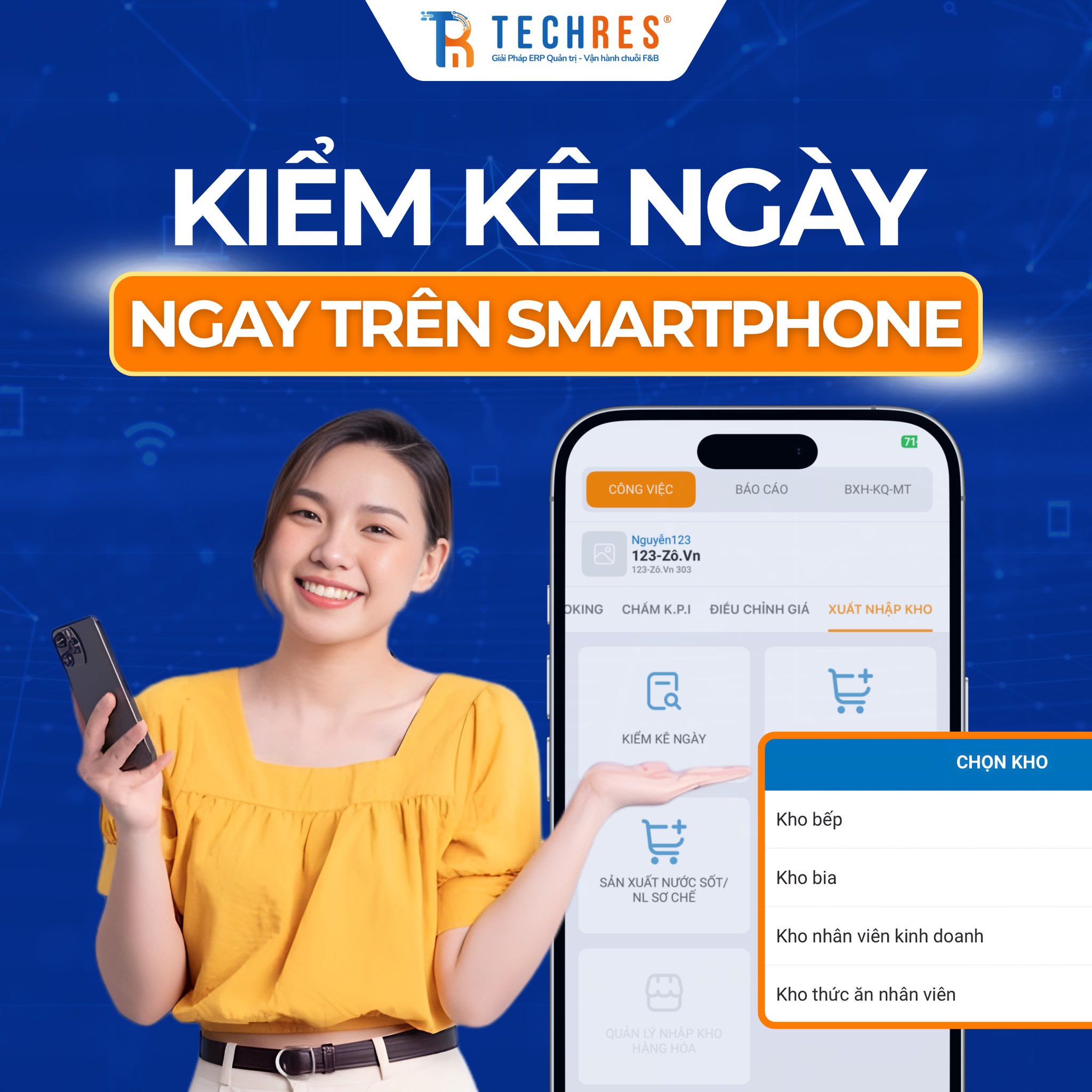 Techres - Kiểm kê giờ chỉ cần 3 phút - Nhập liệu ngay trên điện thoại ...