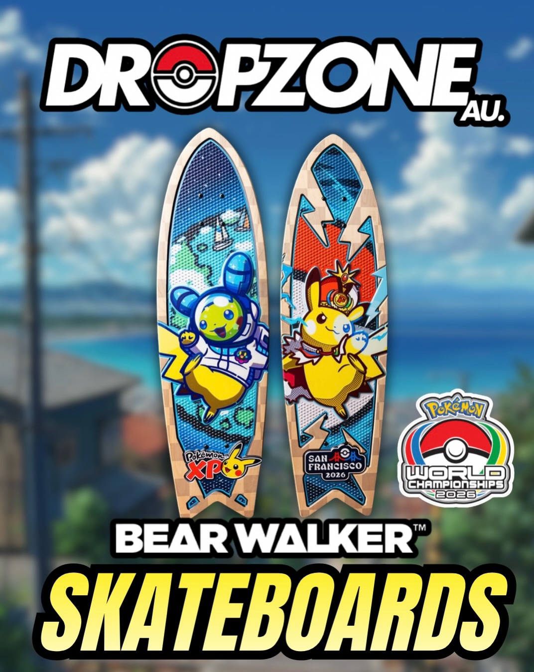 その他 2026Worlds Bear Walker Carved Skateboard Pokemon Bear Walker Skateboards Return For 2026 Worlds In San