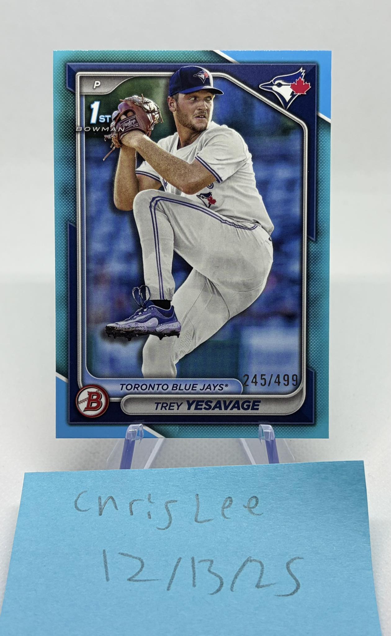 FS/NFT $50 Shipped OBO 2024 Bowman Draft Sky Blue Trey Yesavage 