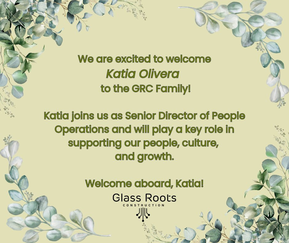 We are excited to welcome ... - Glass Roots Construction | Facebook