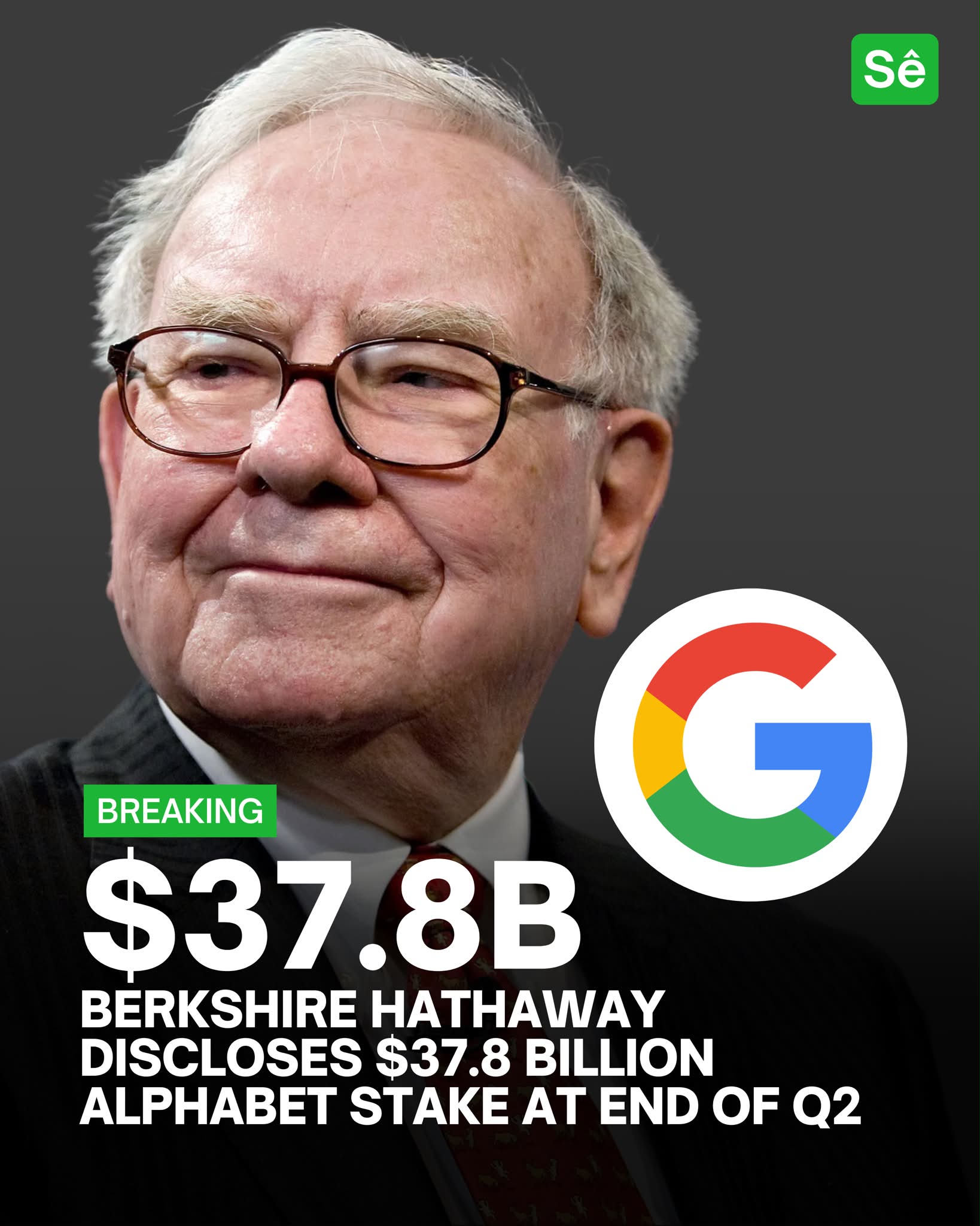 Berkshire 2枚 購入の場合連絡ください BREAKING: Berkshire Hathaway's Q2 portfolio filing with the SEC