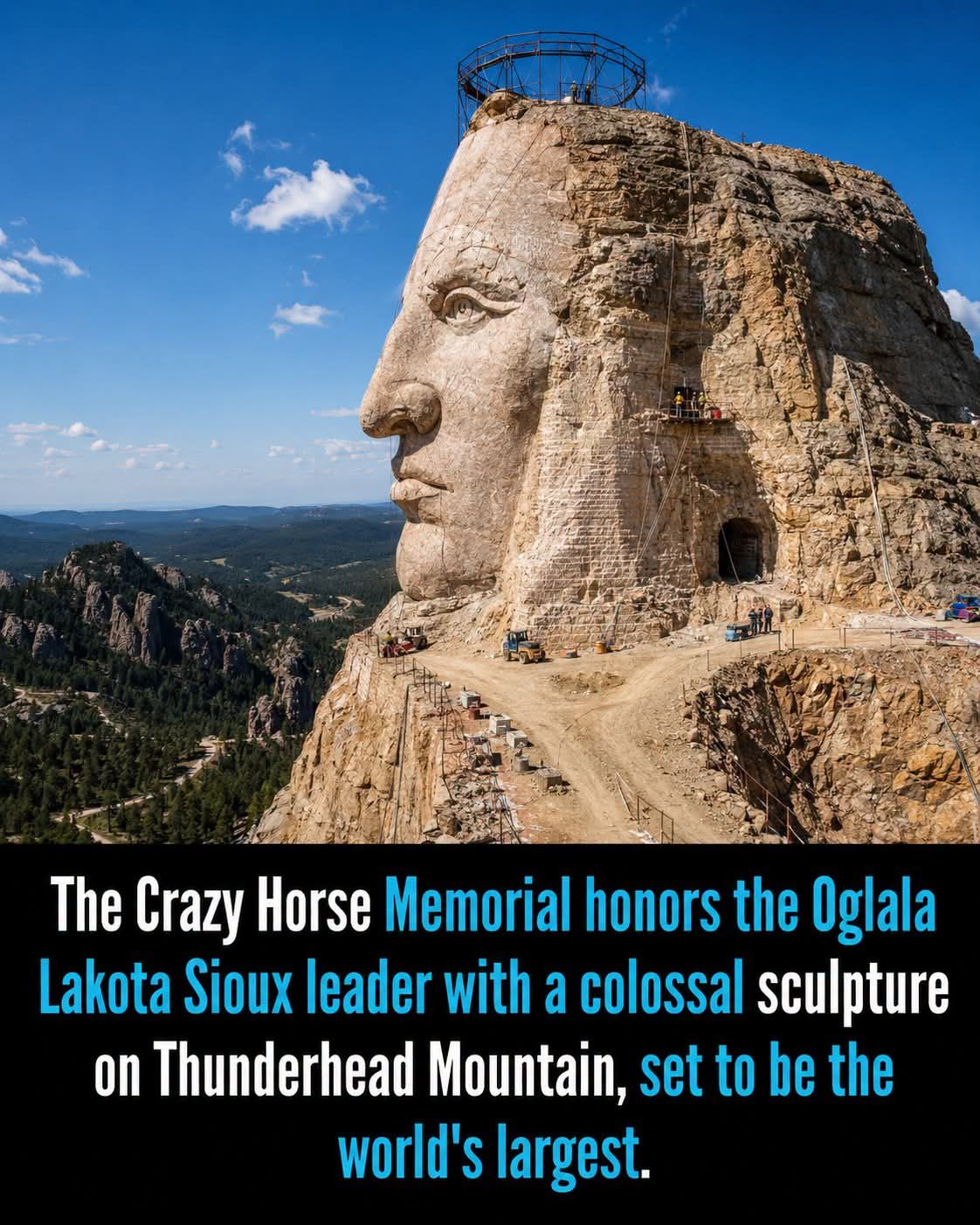 A mountain in South Dakota has been turning into Crazy Horse
