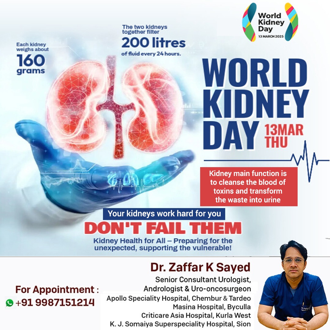 Dr. - The World Kidney Day 2025 Theme “Are Your Kidneys OK? Detect ...