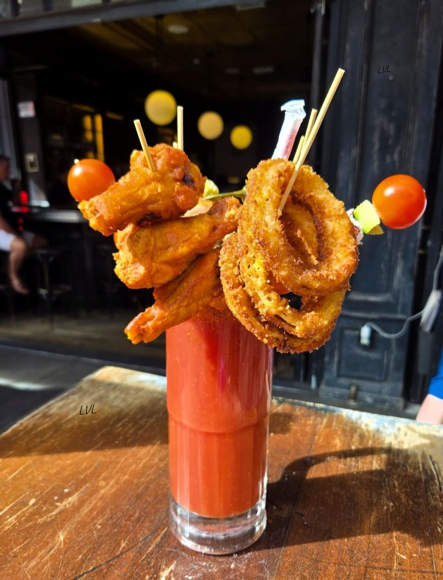 The infamous House Special Bloody Mary from Favorite Bistro on the