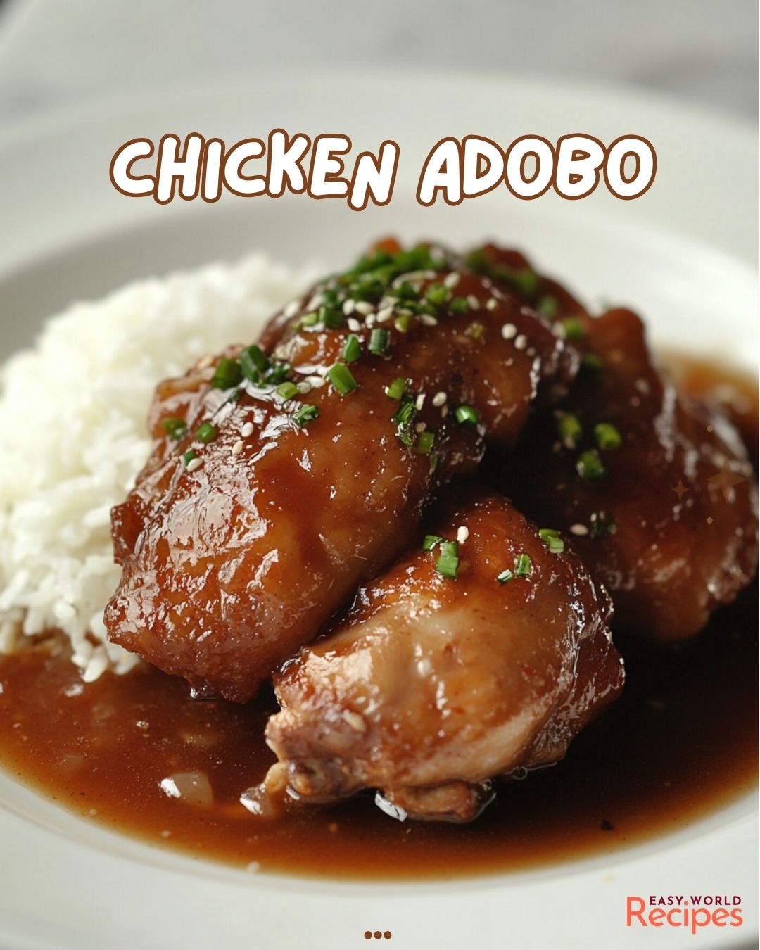 Easy - 🍗 Chicken Adobo 📍 Origin: Philippines A savory, tangy Filipino ...