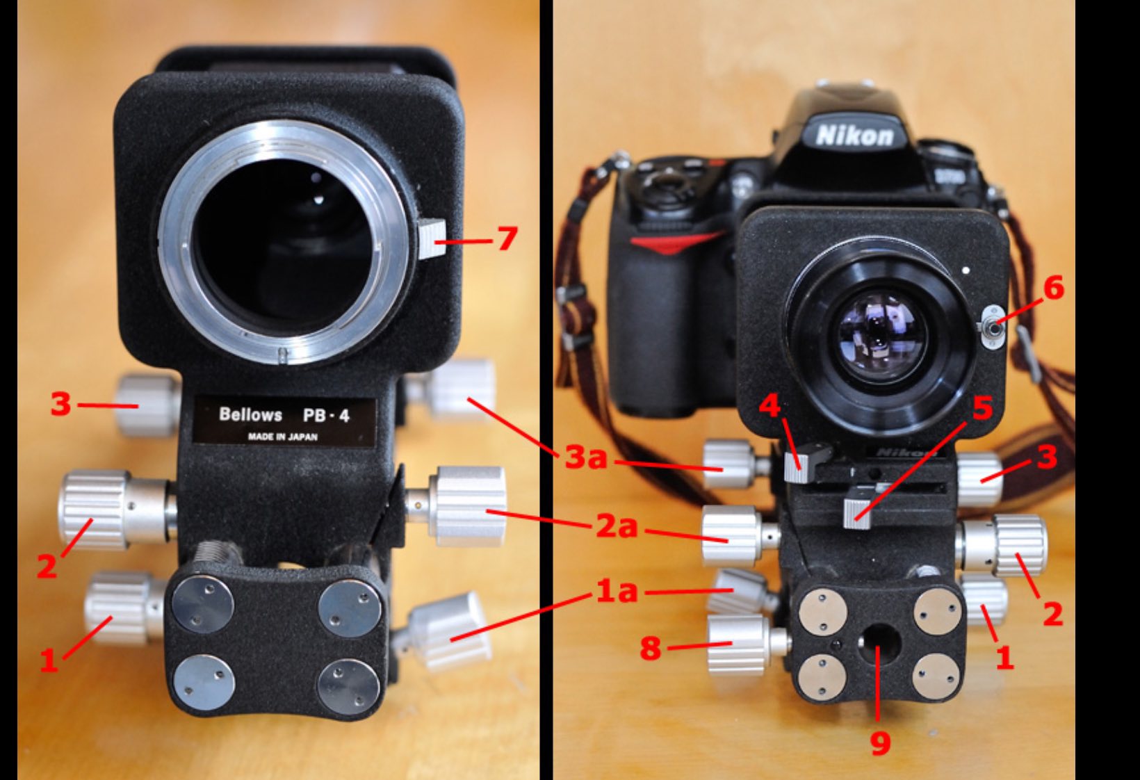 Nikon PB-4 bellows for macro and shift photography