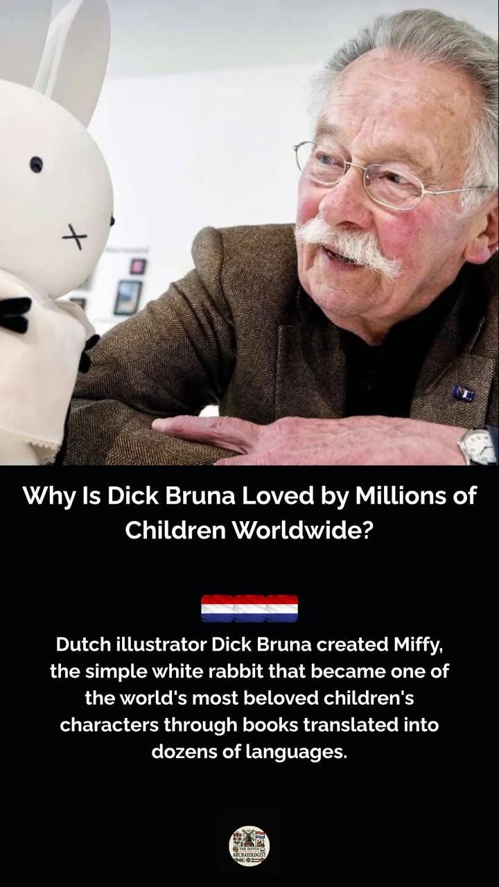 Dick Bruna (1927–2017) created Miffy (Nijntje) in 1955, never