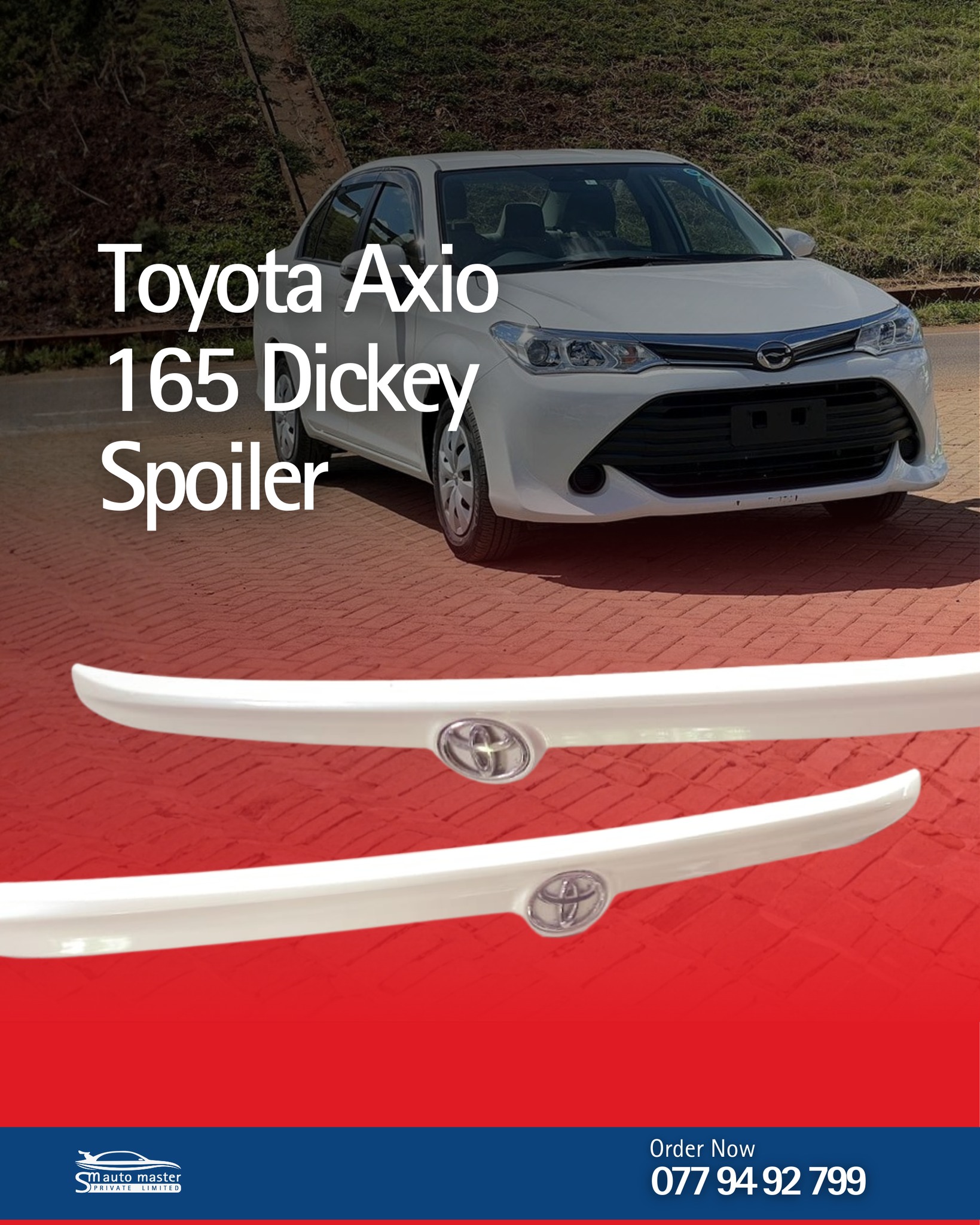 SM - Toyota Axio 165 Dickey Spoiler – Available Now 🚗 Enhance the ...