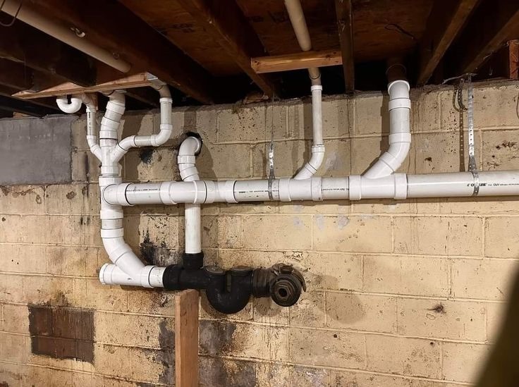 How its makes | A complex plumbing system, likely in a basement, with a ...