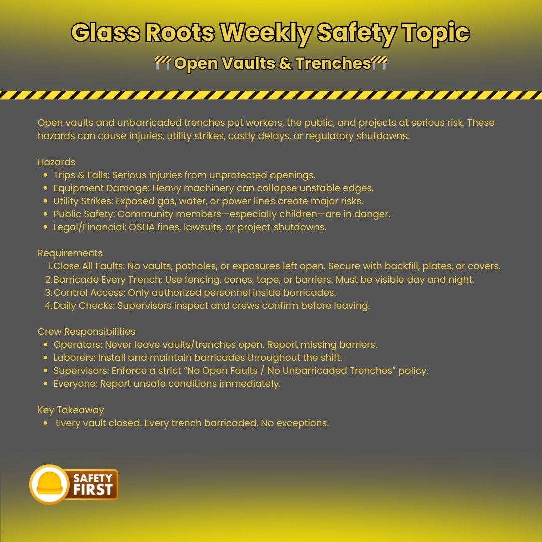 🚧 GRC Safety Reminder 🚧 Close... - Glass Roots Construction | Facebook