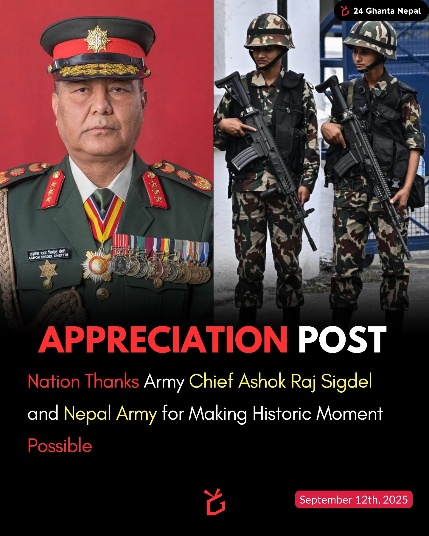 24 - The people of Nepal have expressed heartfelt thanks to Army Chief ...