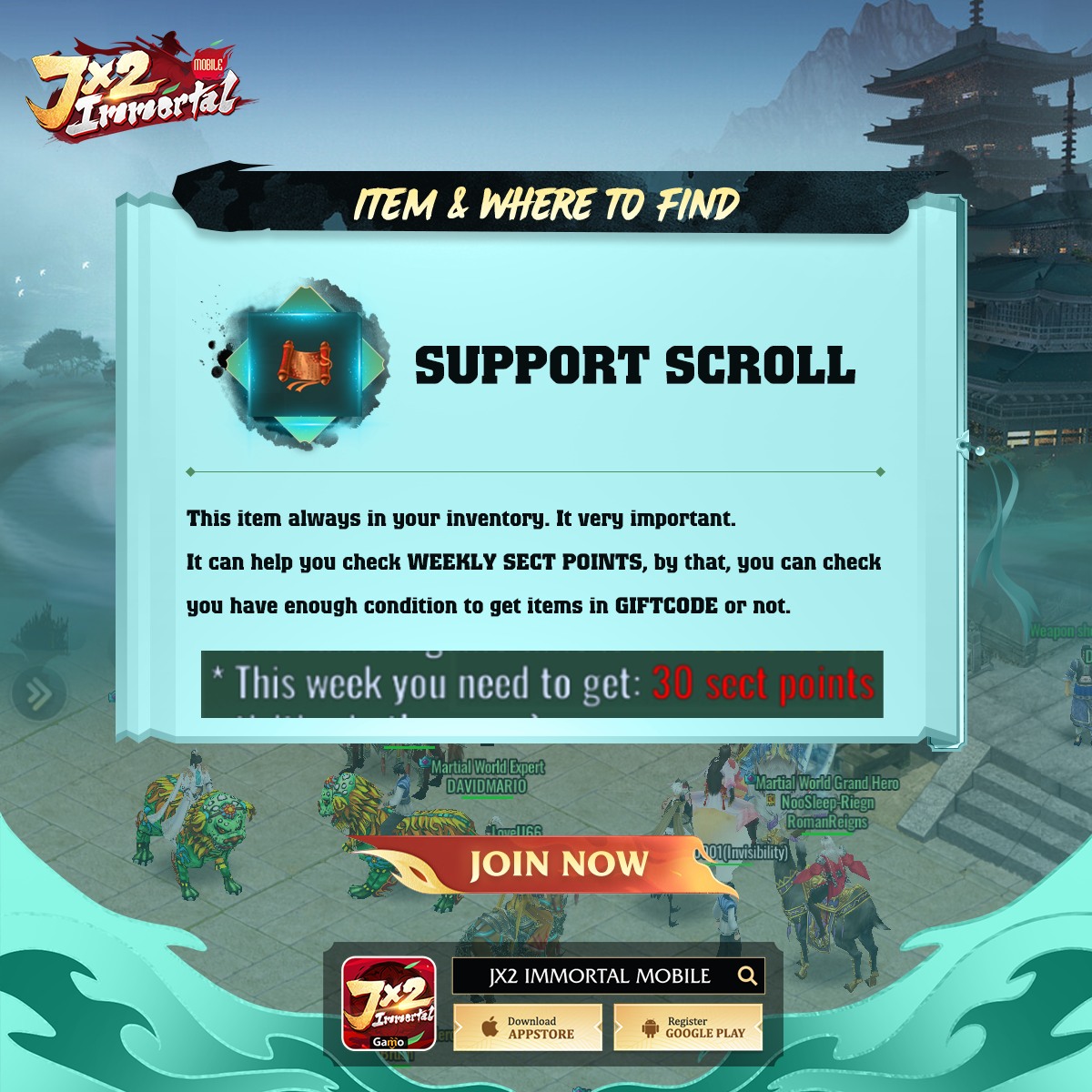 JX2 - 💥Announcement - About sect point condition to get items in ...
