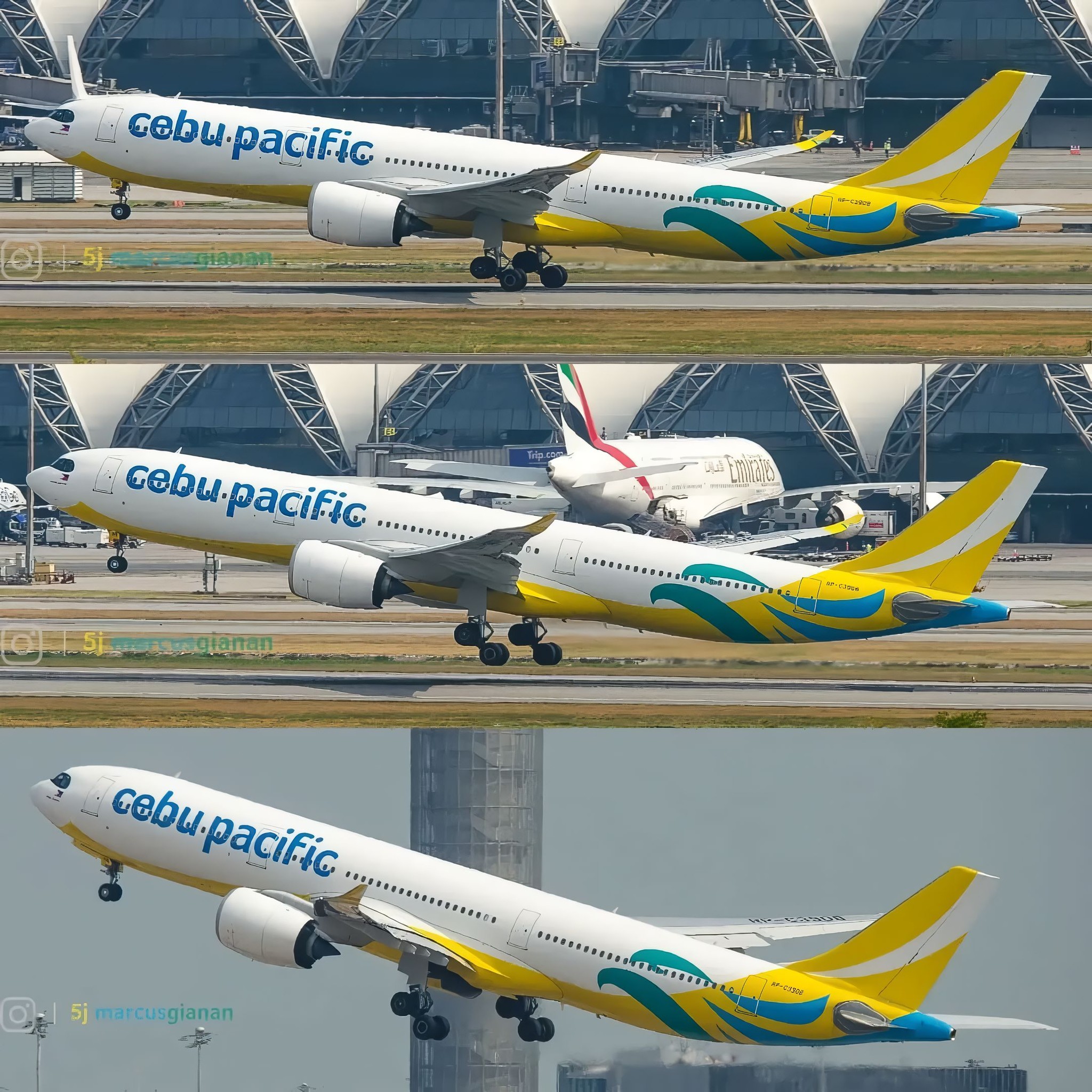 Cebu Pacific Airbus A330-900neo takeoff