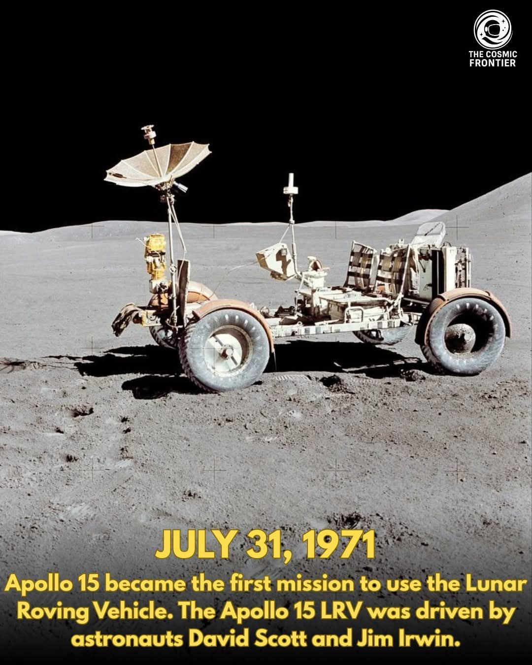 On this day in 1971, Apollo 15 astronauts James B. Irwin and David