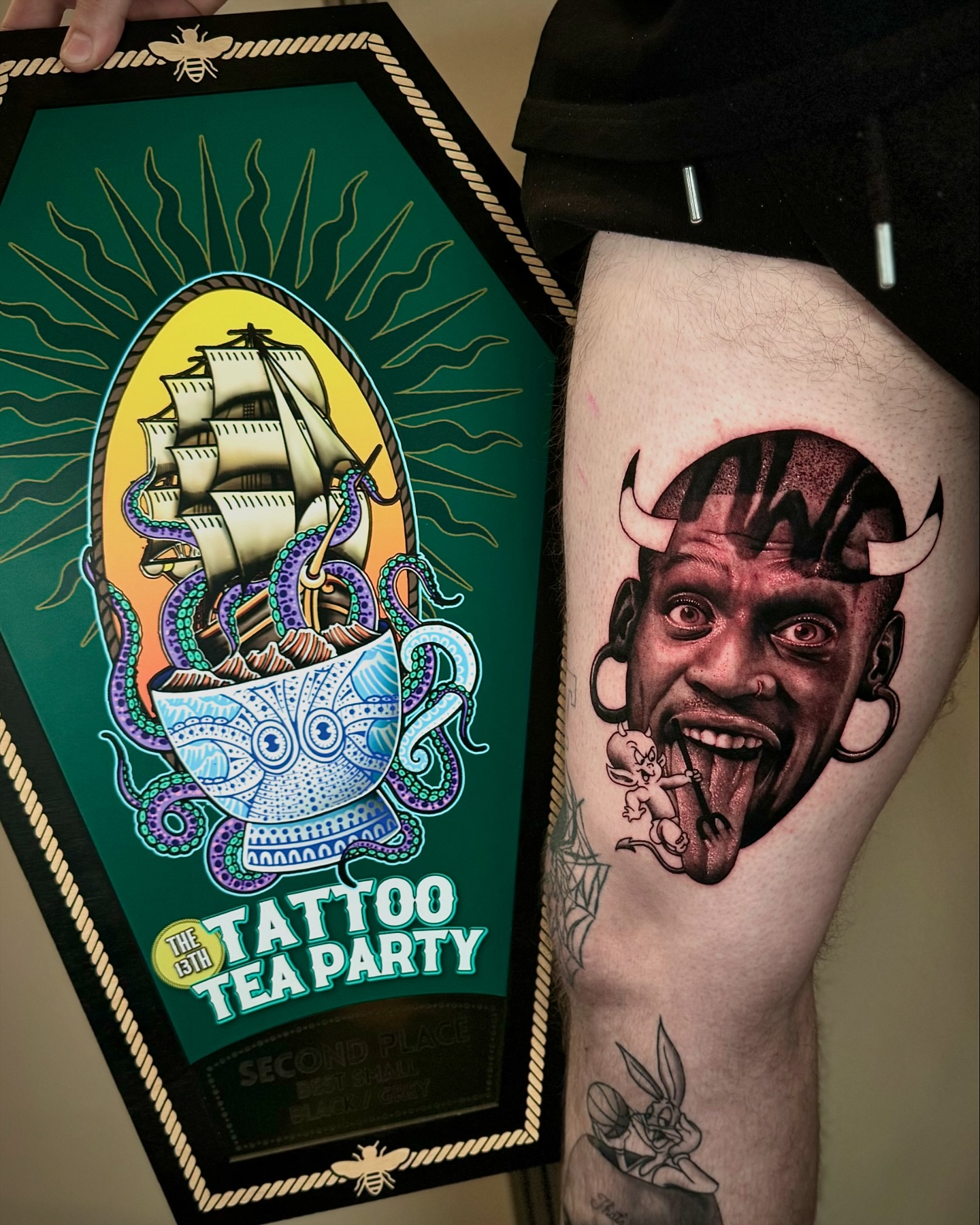 Dennis Rodman ? Created Saturday at @tattooteaparty, managed to 